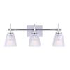 Image 1 : Canarm Covina Bathroom Vanity Light - 3 Lights - Glass - Chrome