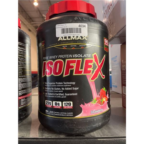 Allmax Iso Flex Pure Whey Protein Isolate Strawberry 5lbs