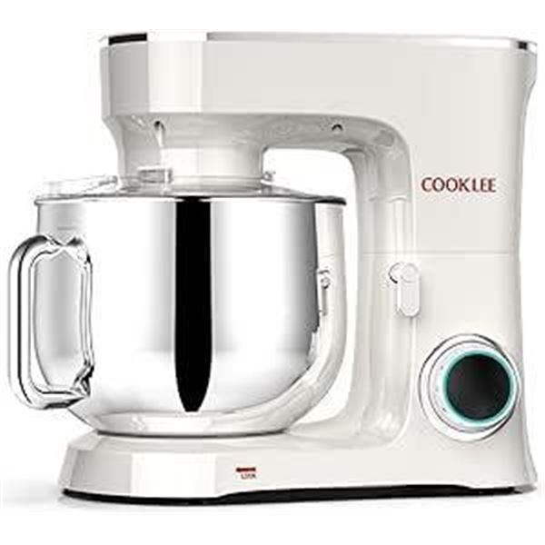 COOKLEE Stand Mixer, 9.5 Qt. 660W 10-Speed Electric Kitchen Mixer with Dishwasher-Safe Dough Hooks, 