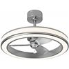Image 1 : Edwin 25 in. Integrated LED Indoor Brushed Nickel Ceiling Fan with Light with Remote