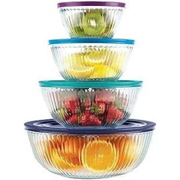 Pyrex Glass Mixing Bowls with Lids