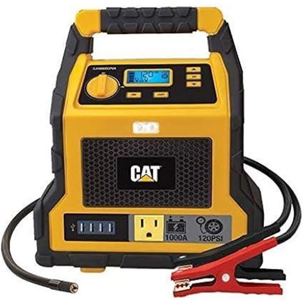 CAT - 3 in 1 Professional Power Station with Jump Starter and Compressor - 4 USB Ports and Outlet