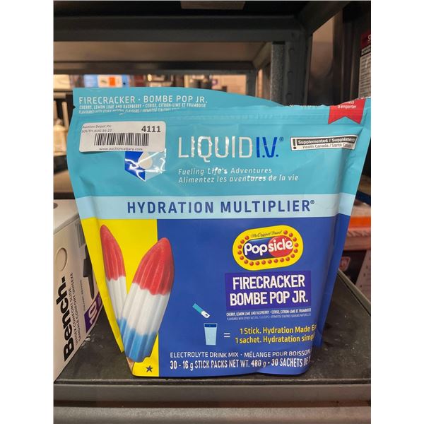 Liquid I.V Hydration Multiplier Firecracker APPROX 30 x 16g
