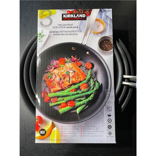 Lot of 3 Kirkland Frying Pans
