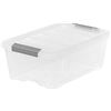 Image 1 : iris Buckle Up Storage Box, 12.9 Quart, Clear, 4 Count
