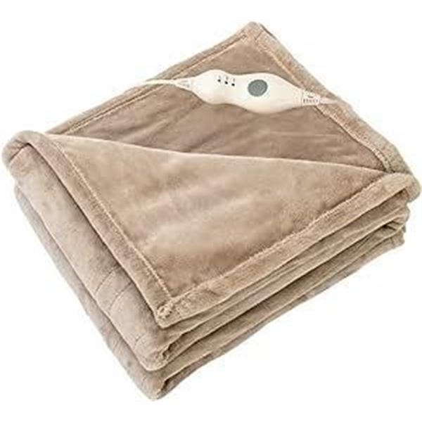 Tefici Electric Heated Blanket Throw, Super Cozy Soft Flannel Heated Throw with 3 Fast Heating Level