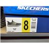 Image 3 : Skechers Mens Delson 3.0 - Cicada Knitted Bungee Lace Slip On Black/Grey Size 8
