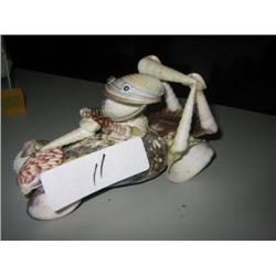 SEASHELL CAR AND DRIVER FIGURINE