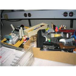 LARGE GROUP OF MISC OFFICE SUPPLIES FROM FRONT OFFICE AREA ONLY