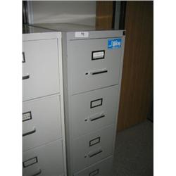 2 SIGNOR 4 DRAWER METAL FILING CABINETS