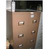 Image 1 : 2 BROWN METAL 4 DRAWER FILING CABINETS