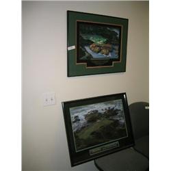 2 FRAMED GOLF POSTERS