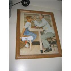 FRAMED NORMAN ROCKWELL PRINT
