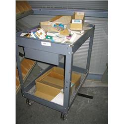 ROLLING METAL CART W/ DRAWER