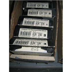 8 SOLA VIP SEMI-FINISHED DECENTERED 75/80MM WHITE GLASS LENSES