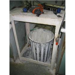 SMALL METAL & WOOD UTILITY TABLE