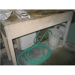 SMALL STEEL UTILITY TABLE (4'X15", 32.5" HIGH)