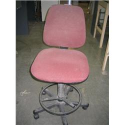 ROLLING, HIGH BENCH CHAIR