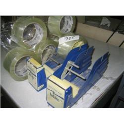 GROUP OF TAPE PACKING DISPENSERS W/ TAPE