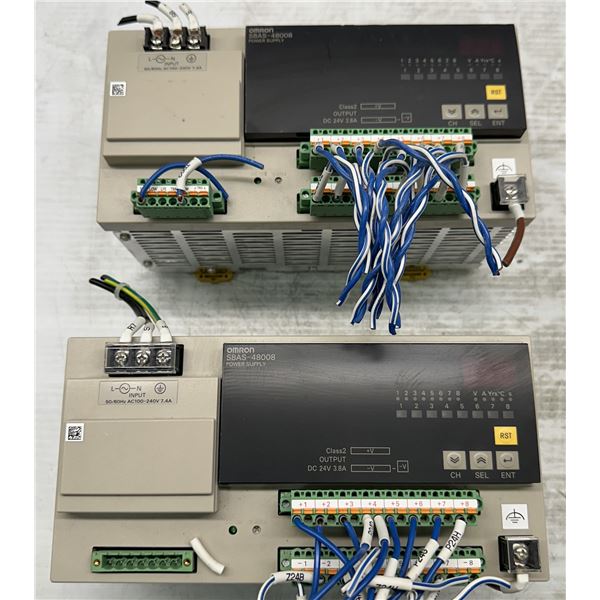 (2) Omron #S8AS-48008 Power Supplies
