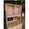 Image 2 : TWOPIECE MAPLE FINISH STORAGE CABINET