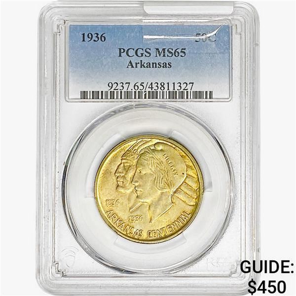 1936 Arkansas Half Dollar PCGS MS65