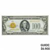 Image 1 : FR. 2405 1928 $100 ONE HUNDRED DOLLARS GOLD CERTIFICATE CURRENCY NOTE ABOUT UNCIRCULATED