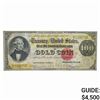 Image 1 : FR. 1208 1882 $100 ONE HUNDRED DOLLARS BENTON GOLD CERTIFICATE CURRENCY NOTE VERY FINE