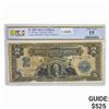 Image 1 : FR. 258 1899 $2 TWO DOLLARS MINI PORTHOLE SILVER CERTIFICATE PCGS BANKNOTE CHOICE FINE-15