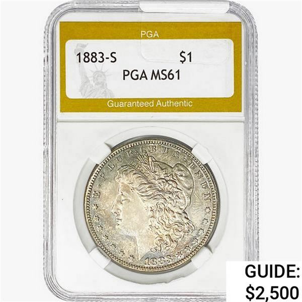 1883-S Morgan Silver Dollar PGA MS61