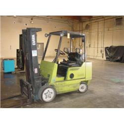 CLARK MDL. GCX25 4,150LB. FORKLIFT, 5,627 HOURS, SIDESHIFT