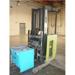 CLARK MDL. NP300D-D ELECTRIC STANDUP FORKLIFT, 24V, 3,000LB., SN: 246-0018-PM849D