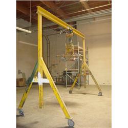 1 TON A-FRAME HOIST, W/ SUCTION LIFT