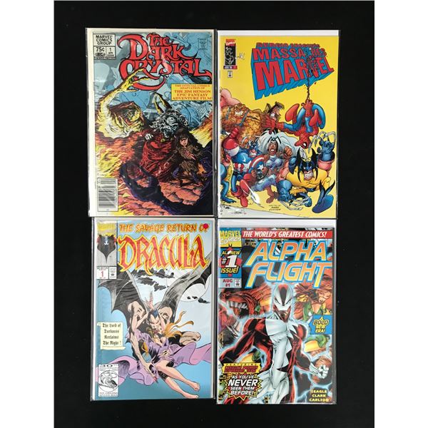 LOT OF 4 COMICS VARIOUS TITLES (MARVEL COMICS)