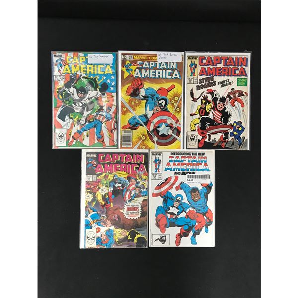 LOT OF 5 CAPTAIN AMERICA COMICS (MARVEL COMICS)