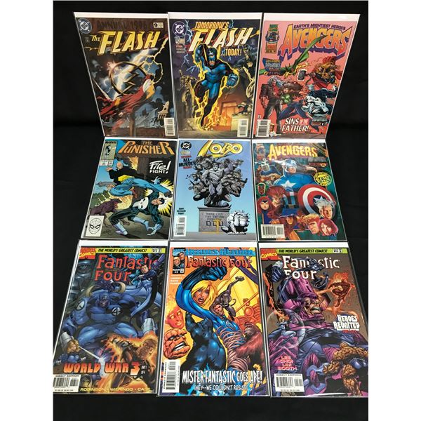 LOT OF 9 COMICS VARIOUS TITLES (DC,MARVEL COMICS)