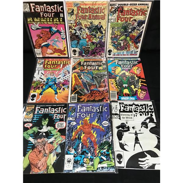 LOT OF 9 FANTASTIC FOUR COMICS (MARVEL COMICS)