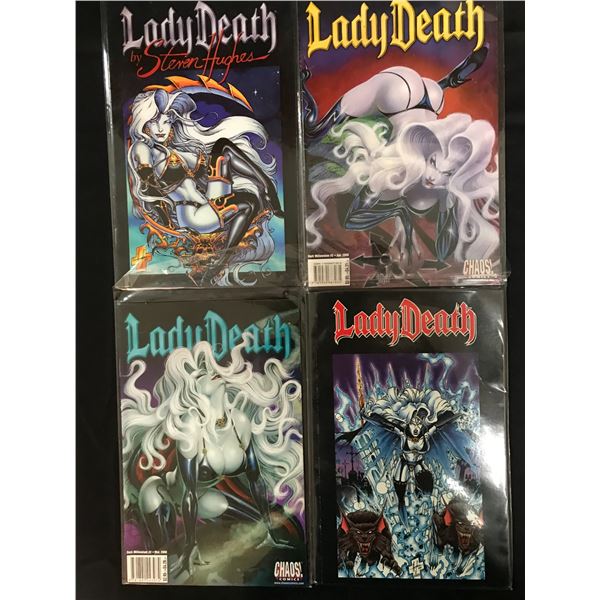 LOT OF 4 LADY DEATH COMICS (CHAOS COMICS)