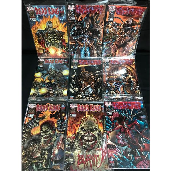 LOT OF 9 COMICS VARIOUS TITLES (CHAOS COMICS)