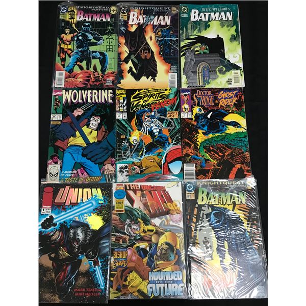 LOT OF 9 COMICS VARIOUS TITLES (MARVEL,DC,INDI)