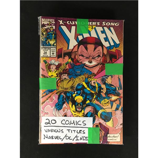 LOT OF 20 CAOMICS (MARVEL/DC/INDY)