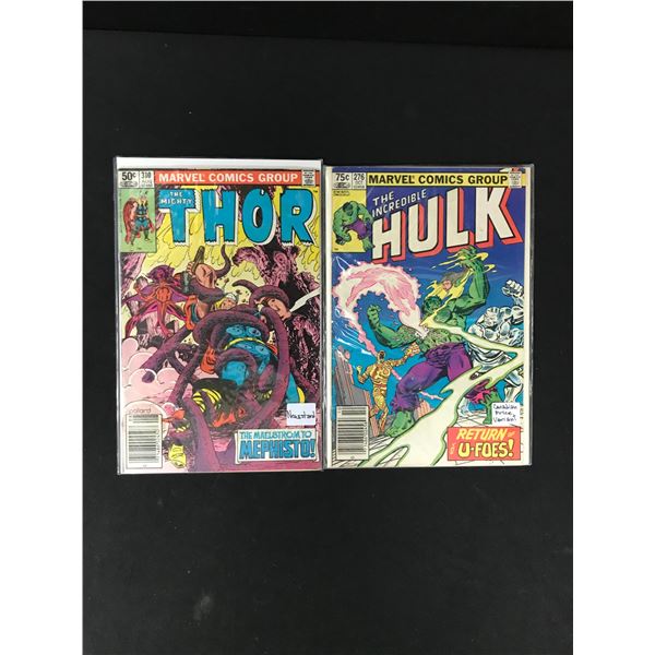 MARVEL COMICS THOR AND HULK BRONZE AGE COMIC LOT