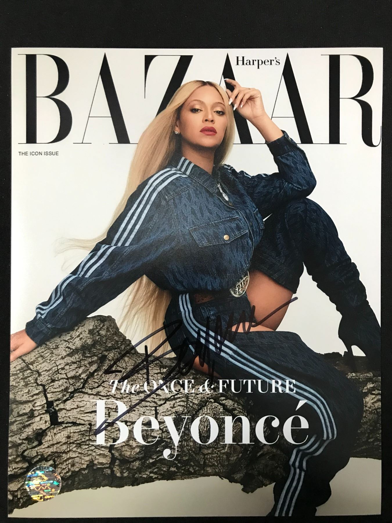 BEYONCE SIGNED BAZAAR MAGAZINE COVER (PRO CERT COA)