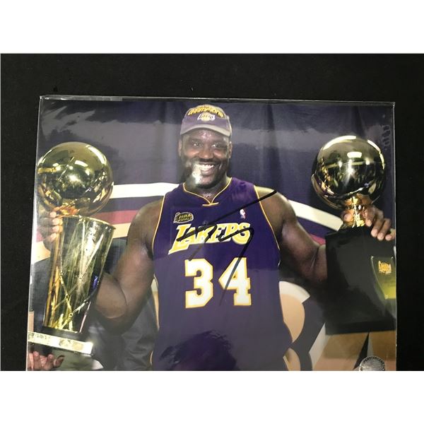 SHAQUILLE ONEAL SIGNED L.A LAKERS CHAMPIONSHIP 8 X 10 (PRO CERT COA)