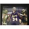 Image 1 : SHAQUILLE ONEAL SIGNED L.A LAKERS CHAMPIONSHIP 8 X 10 (PRO CERT COA)