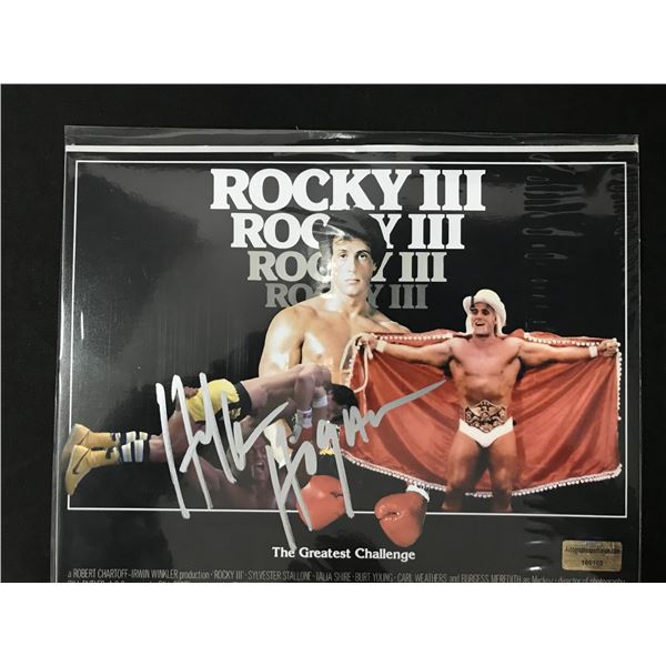 HULK HOGAN SIGNED ROCKY III 8 X 10 (AUTOGRAPH EXPERTS COA)
