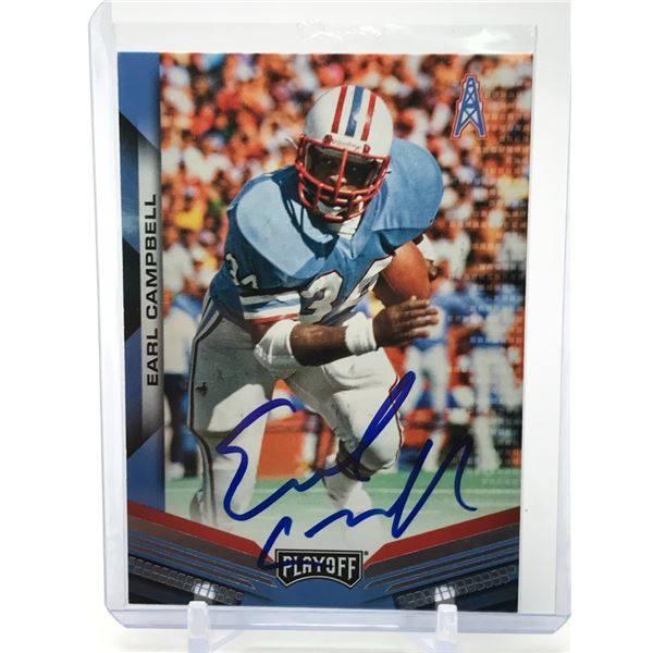 EARL CAMPBELL SIGNED PANINI TRADING CARD (GAA COA)