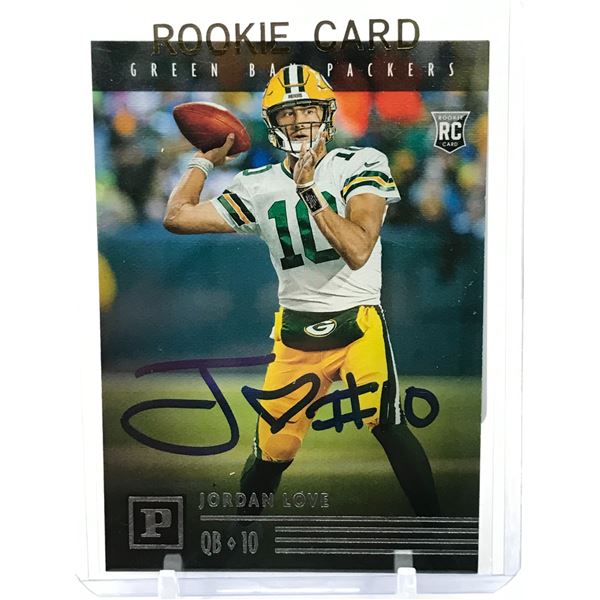 JORDAN LOVE SIGNED PANINI PLAYOFF ROOKIE CARD (PRO CERT COA)