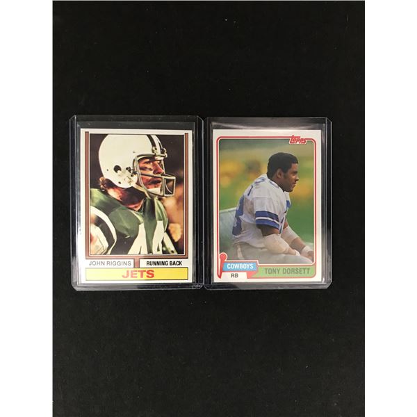 TONY DORSETT AND JOHN RIGGINS VINTAGE TOPPS FOOTBALL CARD LOT
