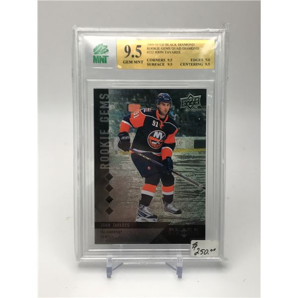 2009-10 UPPER DECK BLACK DIAMOND JOHN TAVARES QUAD ROOKIE GEMS (MNT 9.5)